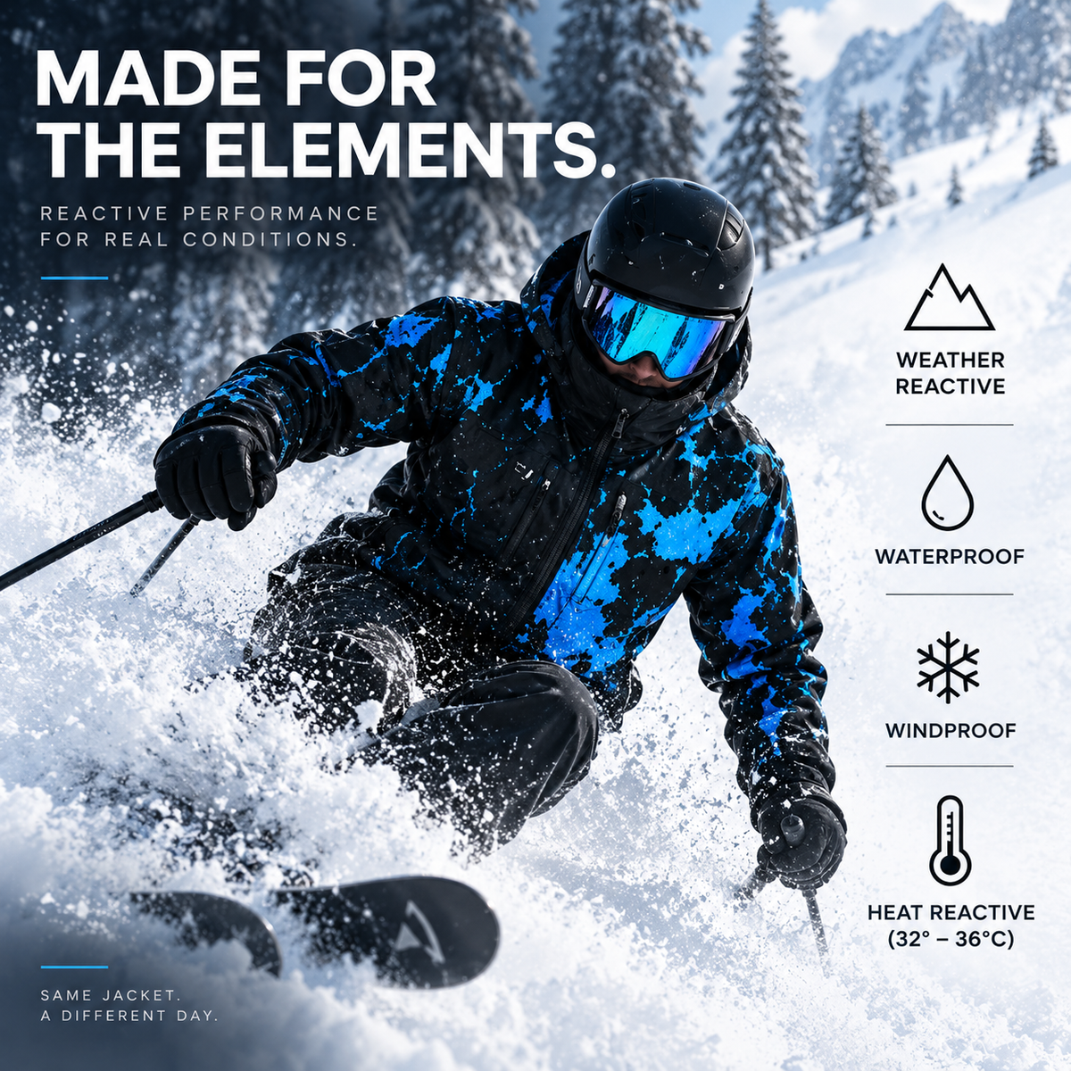 Reactive Color-Change Ski Jacket